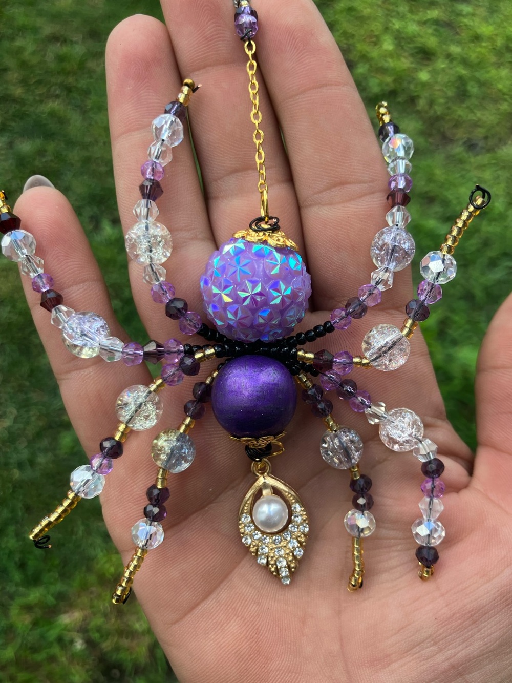 Handcrafted spider sun catcher